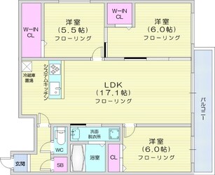 シティレジデンス南13条の物件間取画像